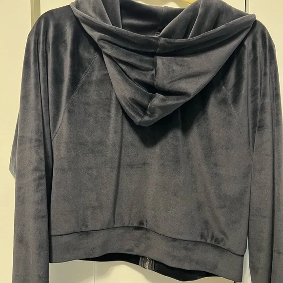 Victoria's Secret Black Hooded Bomber Jacket - Picture 2 of 3